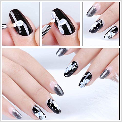 12 Unids 3D 8g Gel Nail Art Pintura Gel Diseños Pintura Dibujo Gel Empapa de UV LED Manicure con cepillo