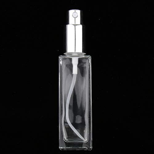 2 Unids Viaje Botella de Spray Envase de Vidrio Estuche de Perfume Tubo de 30ml - Plata