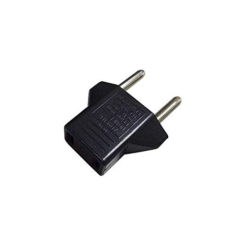 2 x Adaptacion para conector de pared de color negro macho-hembra