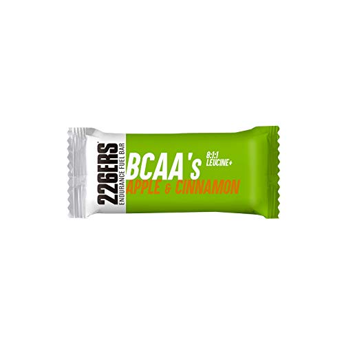 226ERS Endurance Fuel Bar BCAAs, Barrita de Resistencia y Energía Sin Gluten con Vitaminas, Manzana & Canela - 1 barra