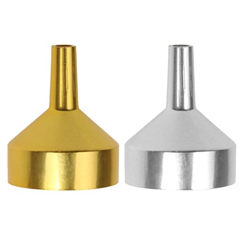 2X Venta Al por Mayor De Metal Plateado Mini Embudos Esencia De Perfume Herramientas De Embudo Pequeño