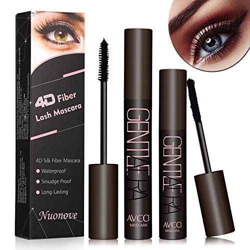 4D Silk Fiber Eyelash Mascara, 4D Mascara, 4D Máscara de Pestañas de Fibra de Seda, Larga duración, sin arrugas, sin manchas, más larga, más gruesa, Negra