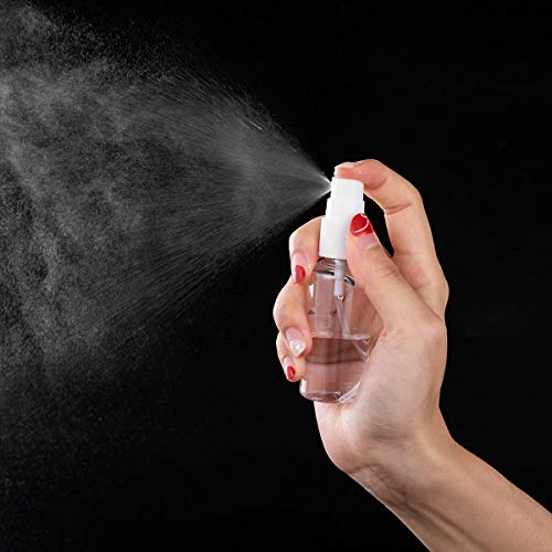 8 Piezas 30ml Bote Spray Botellas Vacía de Plástico Atomizadores Transparentes Contenedor de Pulverizador, Blanco