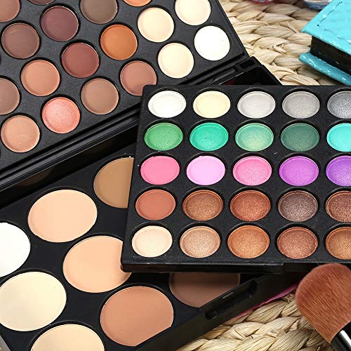 95 Colores Conjunto de Paleta de Maquillaje Profesional Sombra de Ojos de 80 Colores Colorete de 15 Colores y Corrector Contour Eye Cosmetic Makeup Kit con Serie Terrosa Mate Nacarada