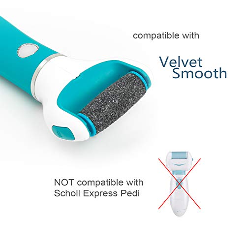 9Pcs Scholl Velvet Smooth Pedi Repuestos de Cabezales de Rodillos de Repuesto, Extra Grueso para Removedor de Piel Dura