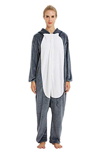 ABYED Carnaval Halloween Disfraz Pijama Animal Entero Unisex para Adultos Niños con Capucha Ropa de Dormir Traje de Disfraz para Festival de Navidad