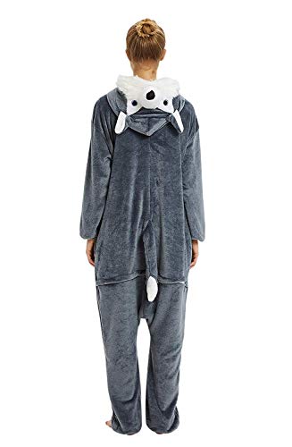 ABYED Carnaval Halloween Disfraz Pijama Animal Entero Unisex para Adultos Niños con Capucha Ropa de Dormir Traje de Disfraz para Festival de Navidad