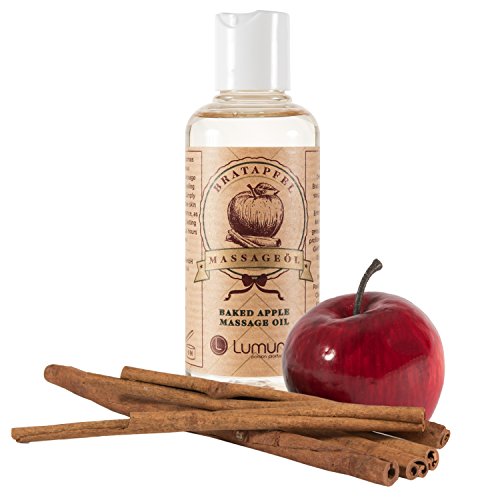 Aceite de masaje erótico con fragancia navideña a los afrodisíacos canela y manzana (100ml) para masaje corporal, sexo, masaje de pareja y masaje íntimo (100ml)