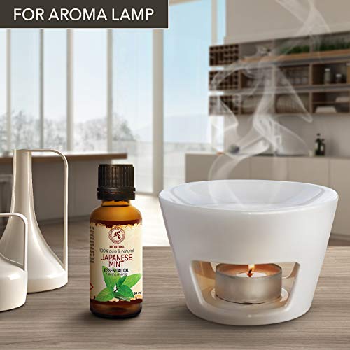 Aceite de Menta 30ml - Mentha Arvensis - Aceite Esencial de Menta Japonesa para Aromaterapia - Difusor de Aroma - Lámpara de Fragancia - Baño - Mejor para Belleza - 100% Puro y Natural