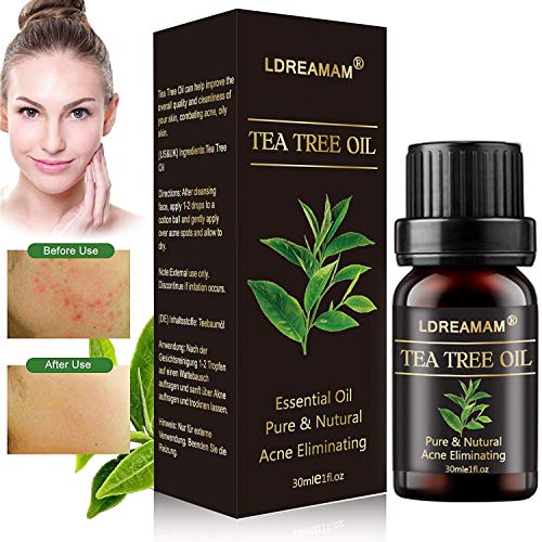 Aceite Esencial de Árbol,Aceite esencial de árbol de té,Tea Tree Essential Oil,Para masaje,Alivia las irritaciones comunes de la piel,la piel seca y agrietada,las cutículas y las espinillas,anti-acné