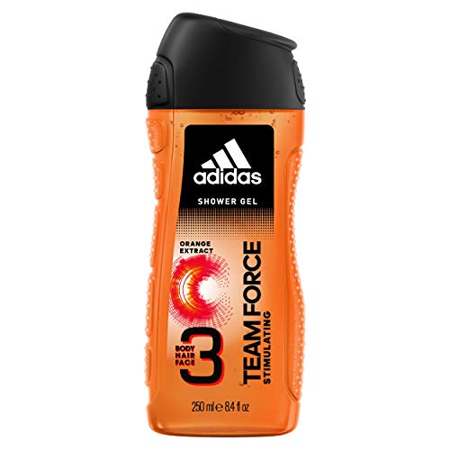 Adidas 3607340725982 gel de ducha Hombres Cabello y cuerpo Naranja 250 ml - Geles de ducha (Adultos, Hombres, Cabello y cuerpo, Naranja, 250 ml, Botella)