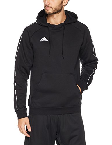 adidas CORE18 Hoody Sudadera con Capucha, Hombre, Negro (Negro/Blanco), L