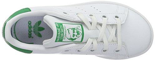 Adidas Stan Smith, Zapatillas Unisex Niños, Blanco (Footwear White/Footwear White/Green 0), 30 EU