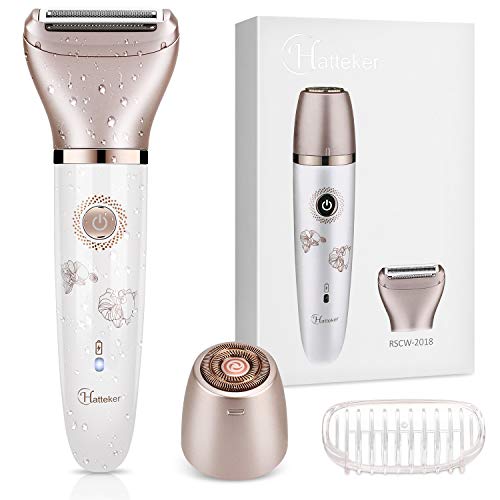 Afeitadora Electrica Mujer, Kastiny 2 en 1 Depiladora Facial Mujer, Uso en Seco y Húmedo Maquinilla Impermeable, con Usb Cargador, para Cara, Piernas, Bikini