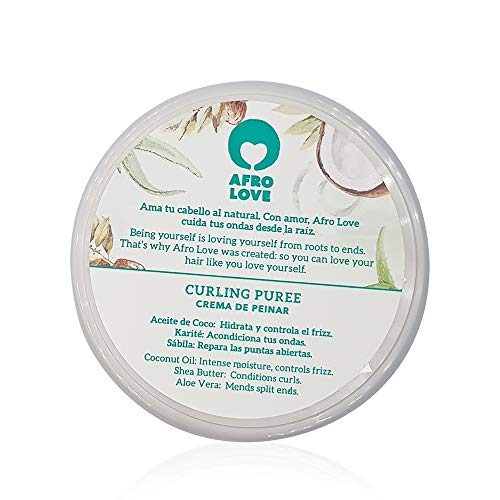 Afro Love crema de peinado para rizos con Aceite de Coco, Karité & Sábila 450g