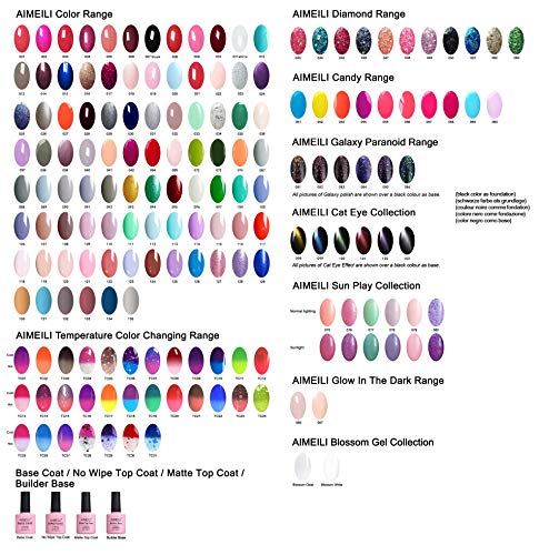 AIMEILI Top Coat Mate Esmalte Semipermanente De Uñas Soak Off UV LED Uñas De Gel - No Wipe Matte Capa Superior 10ml