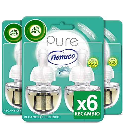 Air Wick Eléctrico - Recambios de ambientador, esencia para casa con aroma a nenuco - pack de 3 x 2 recambios (Total: 6 unidades)