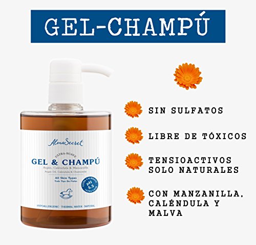 Alma Secret Gel-Champú suave con Argán, Caléndula & Manzanilla - 500 ml