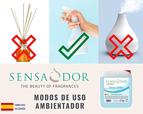 Ambientador Vainilla SENSAODOR, 5 Litros, Amarillo, Garrafa, Profesional, Empresas, Negocio, Limpieza, Neutralizador, Quitaolor, Buen olor, Aromatizador