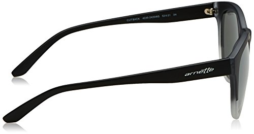 Arnette Cut Back gafas de sol, Matte Black/Matte Crystal, 53 para Hombre