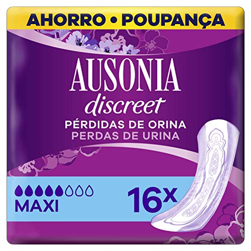 Ausonia Discreet Plus Long Compresas para Pérdidas de Orina, para Vejigas Hiperactivas X16