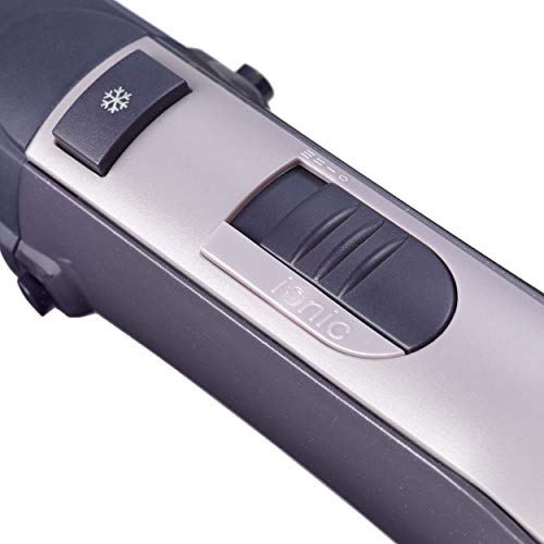 BaByliss AS121E - Cepillo de aire moldeador de pelo con 4 cabezales, 1200 W secado rápido, función iónica, 3 velocidades y aire frío, seca, peina, moldea y alisa