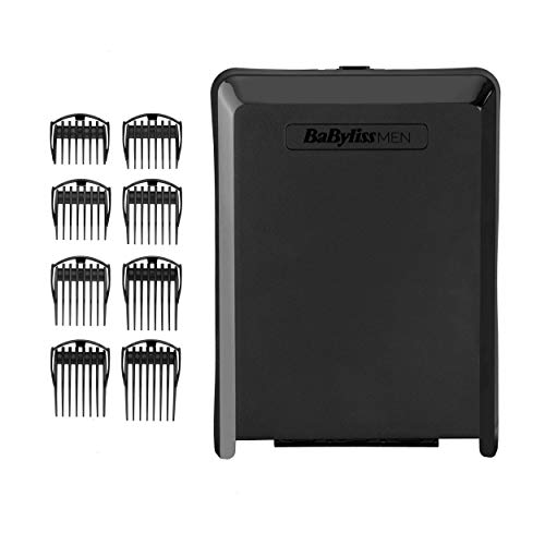 BaByliss MEN E986E Cortapelos Profesional Lithium Power, Cuchillas XL 45mm de Carbotitanio, uso Con/Sin cable, Batería de Litio, 160 min autonomía, carga rápida 20 min, 8 guías de corte de 0,6 a 28 mm