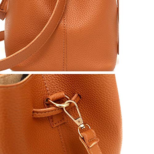 Barlingrock Fashion Women 4Pcs Mujeres Patrón Bolso de Cuero + Bolso Bandolera + Bolso Mensajero + Paquete de Tarjetas, Bolso de Mano de Cuero con Bandolera, Bolsos de Mujer, Bolso Bandolera de Moda