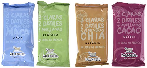 Barritas Energéticas Paleo 100% naturales - Altas en Proteína - Pack Ahorro 4 Sabores (15x50g)