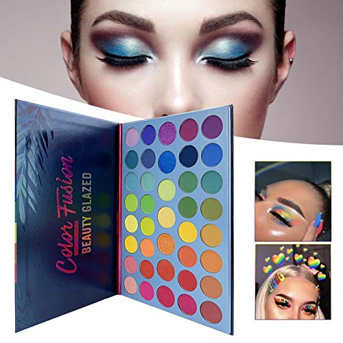 Beauty Glazed Paleta de polvo de sombra de ojos de 39 colores Brillo Sombra de ojos dorada brillante Brillo altamente pigmentado y polvo liso metálico mate Maquillaje de ojos brillante natural