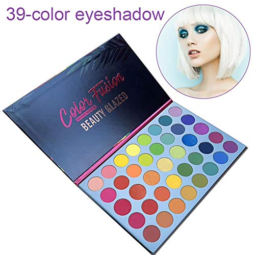 Beauty Glazed Paleta de polvo de sombra de ojos de 39 colores Brillo Sombra de ojos dorada brillante Brillo altamente pigmentado y polvo liso metálico mate Maquillaje de ojos brillante natural