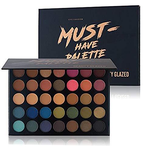 Beauty Glazed Paleta De Sombras De Ojos Profesionales - Paleta Maquillaje - Altamente Pigmentados 35 Colores Brillantes y Mate