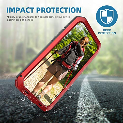 Beeasy Funda Samsung Galaxy S8,Antigolpes Rígida Robusta Antigravedad Carcasa Resistente al Impacto Militar Duradera Blindada Case Fuerte de Seguridad al Aire Libre Cover,Rojo