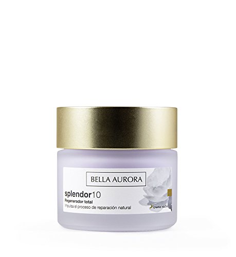 Bella Aurora Splendor 10 Crema Facial Hidratante Anti-Edad Mujer Regenerador Total Noche Tratamiento Anti-Arrugas para la Cara Sin Parabenos, 50 ml
