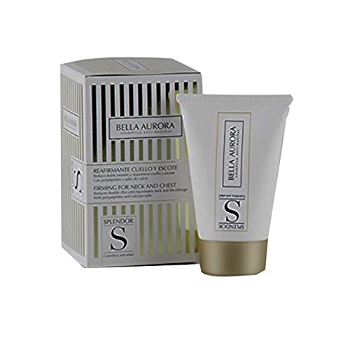 Bella Aurora Splendor Crema Facial Reafirmante Cuello y Escote Hidratante para Mujer Anti-Edad Tratamiento Anti-Arrugas para la Cara Sin Parabenos Día y Noche, 50 ml