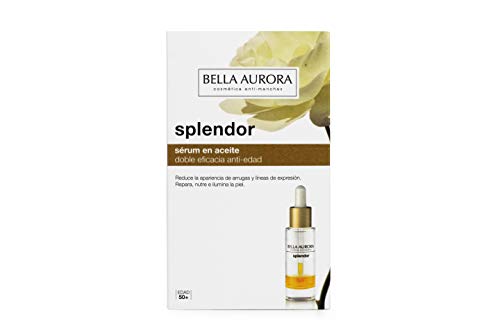 Bella Aurora Splendor Serum en Aceite, Repara y Previene el Envejecimiento, con Ginseng Rojo y Aceite de Camelia, Hidrata y Atenúa las Arrugas, Textura Ligera, 20 ml