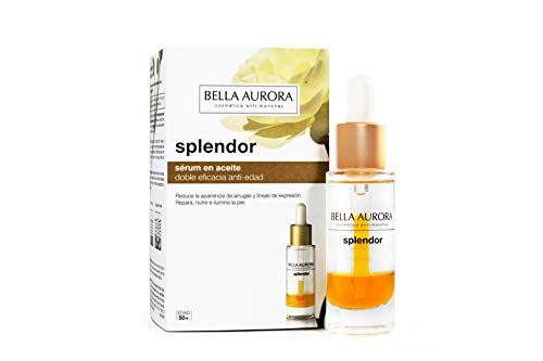 Bella Aurora Splendor Serum en Aceite, Repara y Previene el Envejecimiento, con Ginseng Rojo y Aceite de Camelia, Hidrata y Atenúa las Arrugas, Textura Ligera, 20 ml