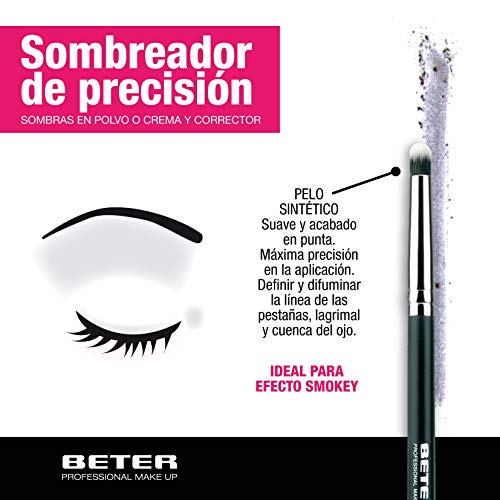 Beter Professional Pincel Sombreador Precisión Pelo Sintético 16 cm - 100 gr