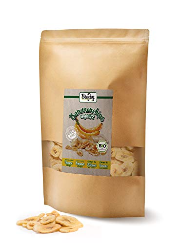 Biojoy Chips de plátano BÍO, horneados en aceite de coco, no endulzado y sin azufre (1 kg)