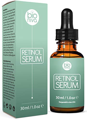 Bioniva Retinol Serum – Sistema de administración de liposoma con retinol, Vitamin C & ácido hialurónico botánico