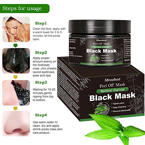 Blackhead Remover Mask, Mascarilla Exfoliante, Mascarilla negra, Peel Off Mask, Deep Cleansing Mascarilla Exfoliante Limpiadora contra Puntos Negros y Acné para, Mascarillas Hidratantes