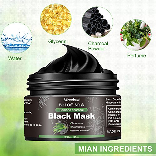 Blackhead Remover Mask, Mascarilla Exfoliante, Mascarilla negra, Peel Off Mask, Deep Cleansing Mascarilla Exfoliante Limpiadora contra Puntos Negros y Acné para, Mascarillas Hidratantes