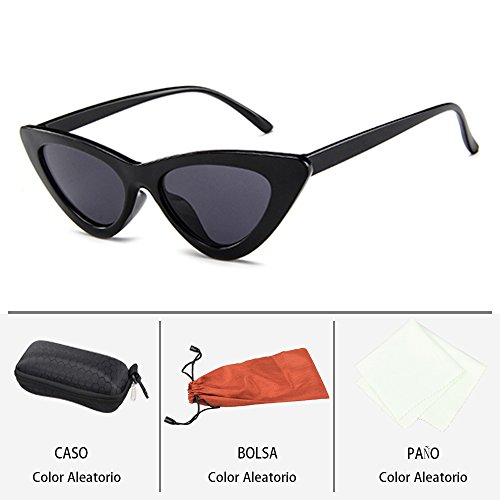 BLDEN Mujer Gfas De Sol Gafas Gato Ojos Polarized,Retro Moda Estilo Vintage Gafas Para Mujer GL1002-B-B