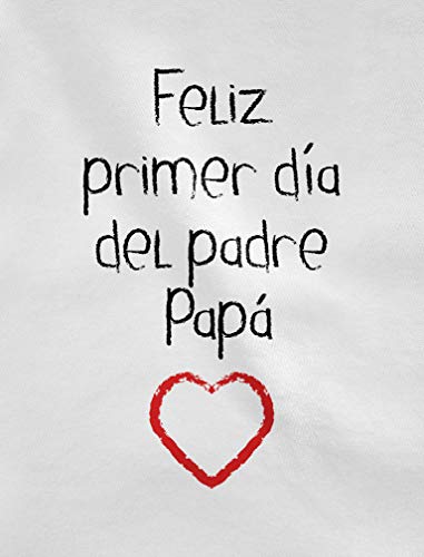 Body de Manga Corta para bebé - Regalo Padre Bebe - Feliz Primer Día del Padre - 9-12 Mes Rosa