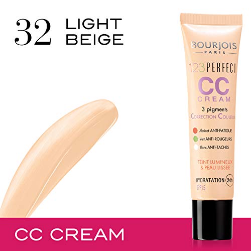 Bourjois - 123 Perfect CC Cream, crema correctora con color, tono light beige