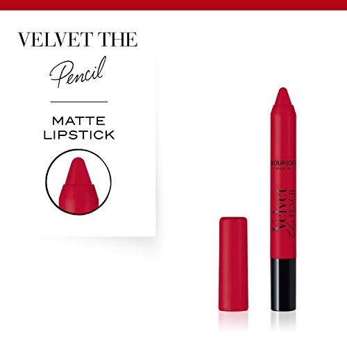 Bourjois Velvet The Pencil - Pintalabios Tono 15 Rouge ES-Carmin, 3g