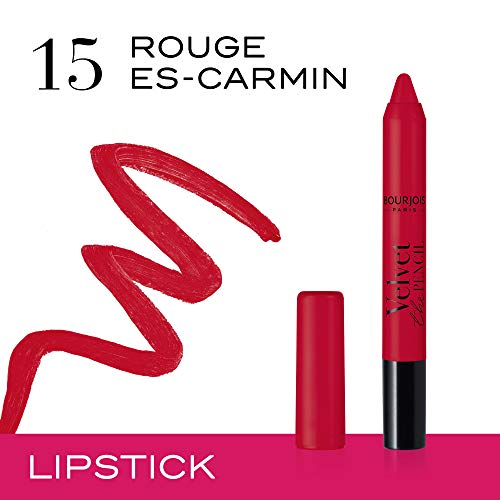 Bourjois Velvet The Pencil - Pintalabios Tono 15 Rouge ES-Carmin, 3g