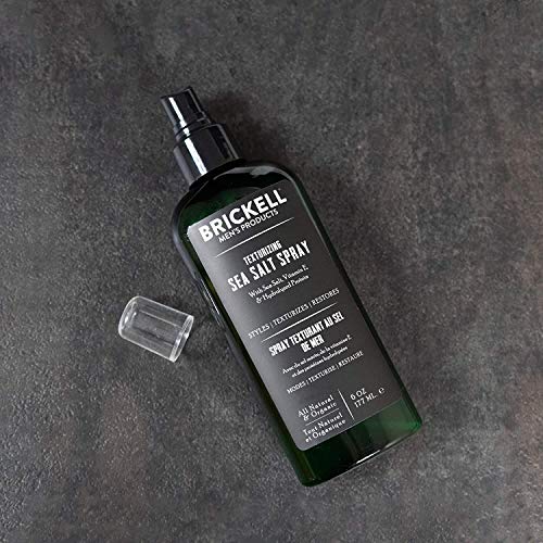 Brickell Spray de sal Marina Texturizante para Hombres, Natural y Orgánico, Sin Alcohol, Levanta y Texturiza el Cabello para un Estilo de Cabello de Playa o Surfista (177 ml)