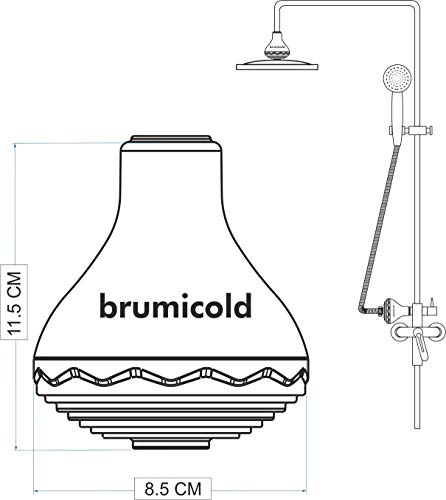 BRUMICOLD SPAIN filtro ducha TAP SPA elimina cloro, metales pesado, microplasticos, ablanda la cal, suaviza pelo y la piel, Ultramontanismo en el baño, ideal para pieles atopicas