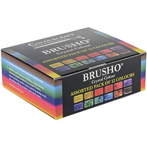 Brusho by Colourcraft Brusho Crystal Set 12 Color Juego de Cristales, Multicolor, 15 Grams